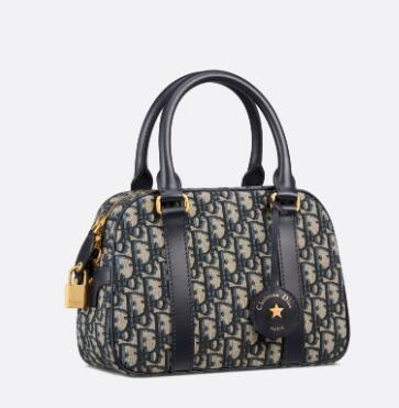 ディオール Dior D-Vibeボウリングバッグ オブリークジャカード